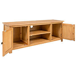 Maison Chic Meuble TV scandinave - Banc TV pour salon 110x35x44 cm Bois de chêne massif -MN40698