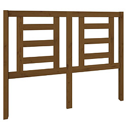 vidaXL Tête de lit Marron miel 126x4x100 cm Bois massif de pin