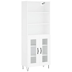 vidaXL Buffet haut Blanc 69,5x34x180 cm Bois d'ingénierie