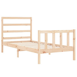 Acheter vidaXL Cadre de lit sans matelas 90x190 cm bois de pin massif