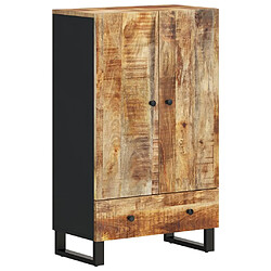 vidaXL Buffet haut avec tiroir 60x33x100cm bois massif manguier et fer