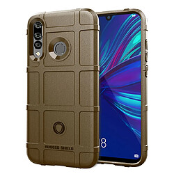 Wewoo Coque Étui de protection en silicone antichoc et robuste pour Huawei P Smart + 2019 marron