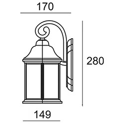 Avis Vieille lanterne rustique lampe murale LED E27 applique pub pizzeria taverne entrée 230V