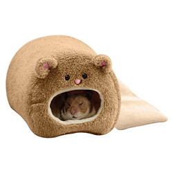 Wewoo Panier pour chien ou Chat Coussin Mignon petit animal Cages Pet Lapin Hamster Maison Lit Rat Qquirrel Guinée Hiver Chaud Cage Suspendue Gris Foncé