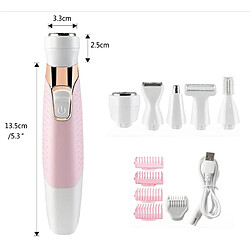 Avis Chrono Épilation électrique pour femmes sourcils rasoir nez tondeuse ensemble multifonction rechargeable et étanche (rose)