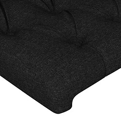 Avis vidaXL Têtes de lit 2 pcs Noir 90x7x78/88 cm Tissu