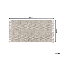 Beliani Tapis beige à motif zigzag 80 x 150 cm AFRIN