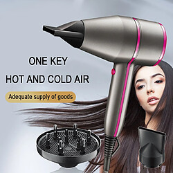 Universal Sèche-cheveux ioniques Sèche-cheveux puissants 2 vitesses 3 chauffage Salon Sèche-cheveux domestique pour séchage rapide Styling Souffleur & Diffuseur(Gris) pas cher