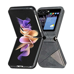 Htdmobiles Housse pour Samsung Galaxy Z Flip 5 5G - etui coque pochette portefeuille - NOIR