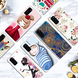 Coque en TPU impression de motifs souple fleurs pour Samsung Galaxy S20