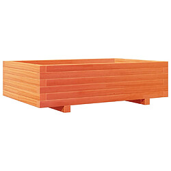 vidaXL Jardinière cire marron 90x60x26,5 cm bois de pin massif