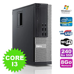 PC Dell Optiplex 990 SFF I3-2120 3.3GHz 8Go Disque 240Go SSD DVD Wifi W7 - Occasion