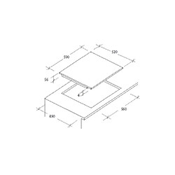 Table de cuisson induction 60cm 3 feux 7100w - rcm633is/g3 - ROSIERES pas cher