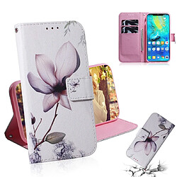 Wewoo Housse Coque Étui à rabat horizontal en cuir à motif coloré avec fleurs de Magnolia pour Huawei Mate 20 Proavec support et emplacements cartes et porte-monnaie