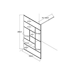 Acheter Vente-Unique Paroi de douche à l'italienne style industriel - 140 x 200 cm - SEFANA II