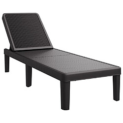 vidaXL Chaise longue réglable en hauteur à 4 positions polypropylène