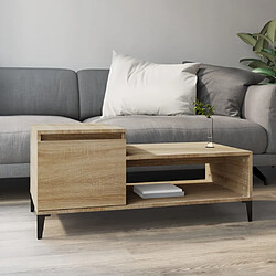 vidaXL Table basse Chêne sonoma 100x50x45 cm Bois d'ingénierie