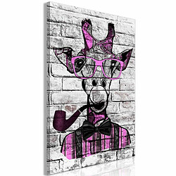 Paris Prix Tableau Imprimé Giraffe with Pipe Pink 60 x 90 cm