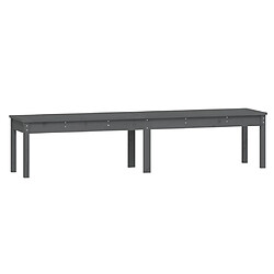 Maison Chic Banc de jardin à 2 places | Banquette de jardin | Chaise Relax gris 203,5x44x45cm bois massif de pin -MN93065