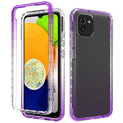 Coque en TPU antichoc, dégradé de couleur dégradé violet pour votre Samsung Galaxy A03 (166.5 x 75.98 x 9.14mm)