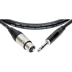 Câble M1 Pro XLR femelle / Jack mâle TRS, 3m Klotz