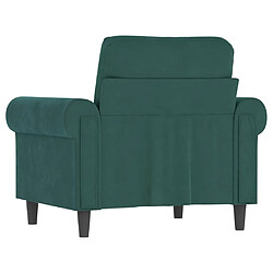 Maison Chic Fauteuil Relax pour salon | Fauteuil Vert foncé 60 cm Velours -GKD28282 pas cher