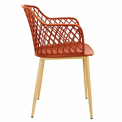 Acheter Paris Prix Lot de 4 Fauteuils Design Malaga 80cm Terracotta