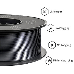 None Filament PLA ERYONE Ultra Silk pour imprimante 3D 1 kg (2,2 lbs) / Bobine - Noir