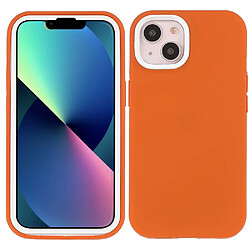 Coque en TPU antichoc, caoutchouté, anti-empreinte digitale orange pour votre iPhone 13 6.1 pouces