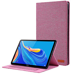 Wewoo Housse Coque Pour Huawei MediaPad M6 10.8 en cuir avec rabat horizontal Étui support et fentes cartes Rose