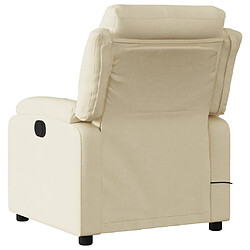 Acheter vidaXL Fauteuil inclinable de massage électrique crème tissu