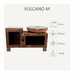 Remundi Barbecue brasero en acier Vulcano Surface de cuisson 82 cm.