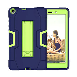 Coque en TPU hybride anti-choc avec béquille bleu foncé/vert pour votre Samsung Galaxy Tab A 8.0 Wi-Fi (2019)/Tab A 8.0 LTE (2019)