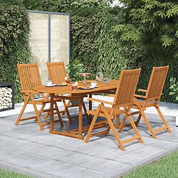 Maison Chic Salon de jardin 5 pcs - Table et chaises d'extérieur - Mobilier/Meubles de jardin Moderne Bois d'acacia massif -MN15368