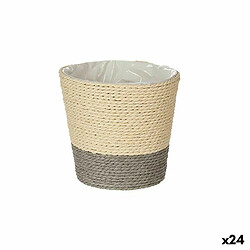 Ibergarden Cache-pot Gris Corde Plastique 14 x 12,5 x 14 cm (24 Unités)