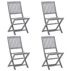 vidaXL Chaises pliables d'extérieur lot de 4 Bois d'acacia solide