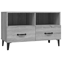 vidaXL Meuble TV Sonoma gris 80x36x50 cm Bois d'ingénierie