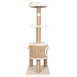 Avis Helloshop26 Arbre à chat meuble tour grimper jouet grattage grattoir escalade plateforme avec griffoirs 123 cm herbiers marins Beige 02_0022445