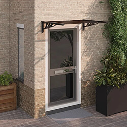 Maison Chic Store banne | Auvent de porte | Marquise Brise-soleil Noir 122x90 cm Polycarbonate -GKD85238