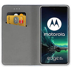 Avis Htdmobiles Housse pour Motorola Edge 40 Neo - etui coque pochette portefeuille + verre trempe - OR MAGNET