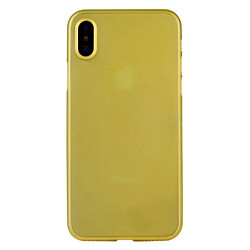 Wewoo Coque jaune pour iPhone X PP Housse de protection arrière