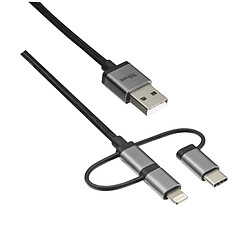 Trust 22693 câble USB 1 m USB 2.0 USB A Micro-USB B Noir, Argent