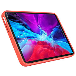 Coque en silicone antichoc, anti-empreinte digitale rouge pour votre iPad Pro 12.9-pouces (2021)/(2020)/(2018)