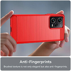 Acheter Htdmobiles Coque pour Xiaomi Poco X5 Pro 5G / Redmi Note 12 Pro 5G - housse etui silicone gel carbone + verre trempe - ROUGE