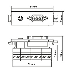 Avis Vision TC3 VGAF3.5MM prise de courant VGA + 3,5 mm Blanc