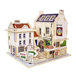 2pcs Kit de Maison de Poupée Miniature à Construire 1/24 Doll House DIY - Café + Bar pas cher