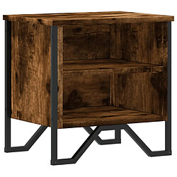 vidaXL Table de chevet chêne fumé 40x30x40 cm bois d'ingénierie