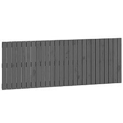 vidaXL Tête de lit murale Gris 166x3x60 cm Bois massif de pin