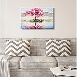 EPIKASA Impression sur Toile Arbre 12, Rose, Polyester, 70x3x45 cm