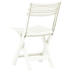 Avis vidaXL Chaises de jardin pliables lot de 2 Plastique Blanc